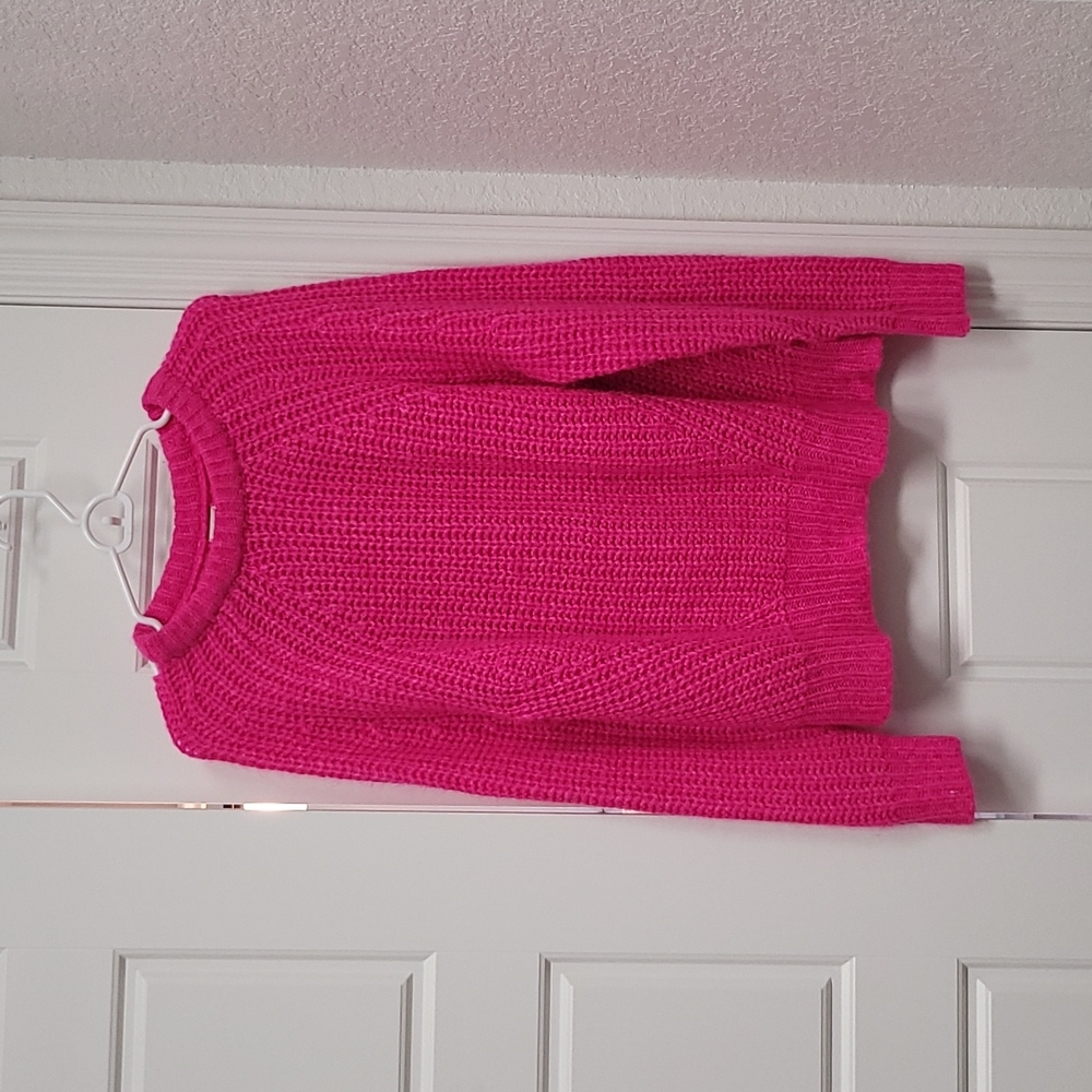 Hot Pink cropped sweater
